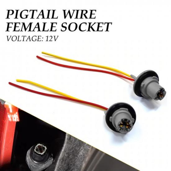Universal Pigtail Wire Female Socket 194 T10 PGS Front Side Marker Light Plug B