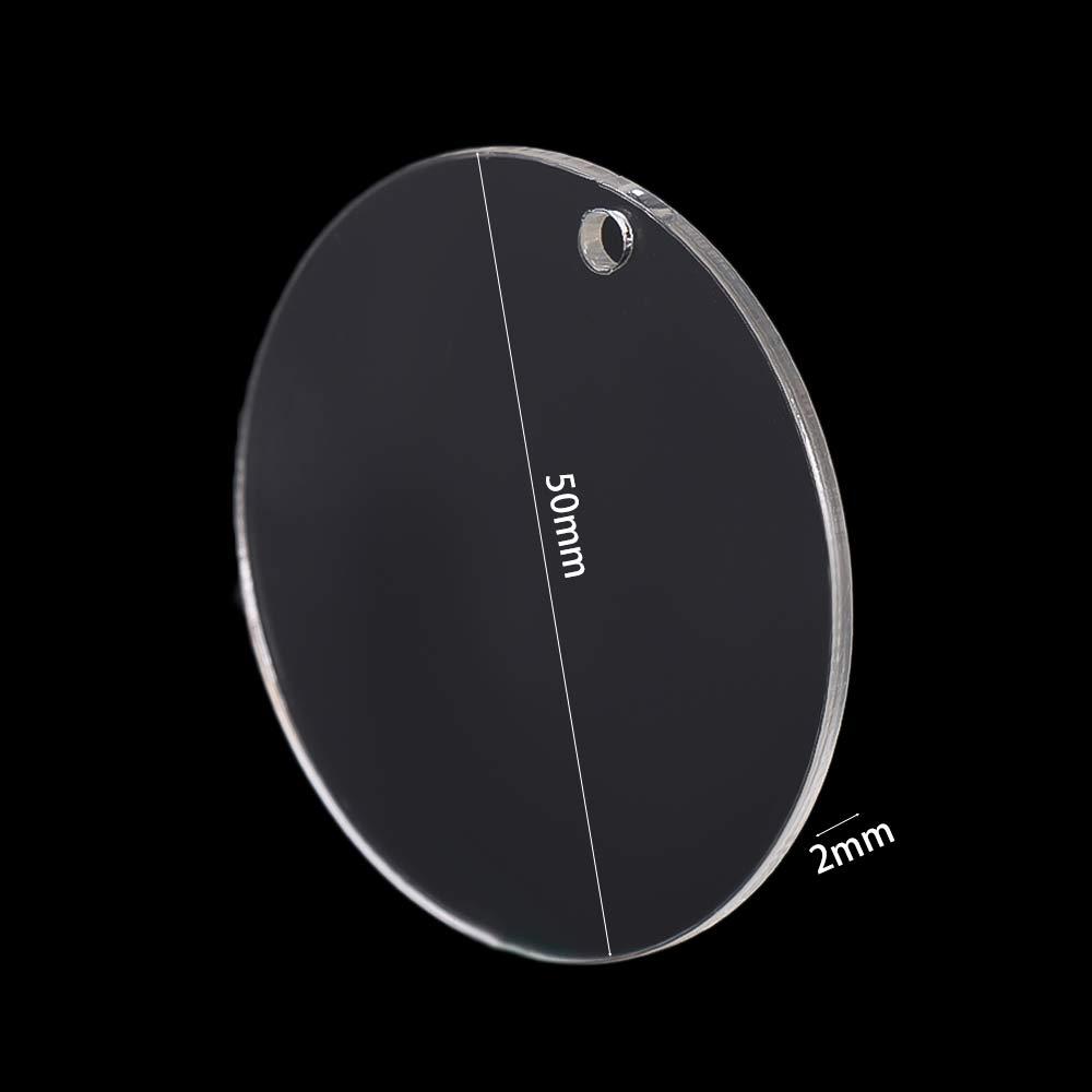 2 Inch Acrylic Blank Keychain Acrylic Clear Circle Discs Circles Keychain Blanks Discs Keyrings