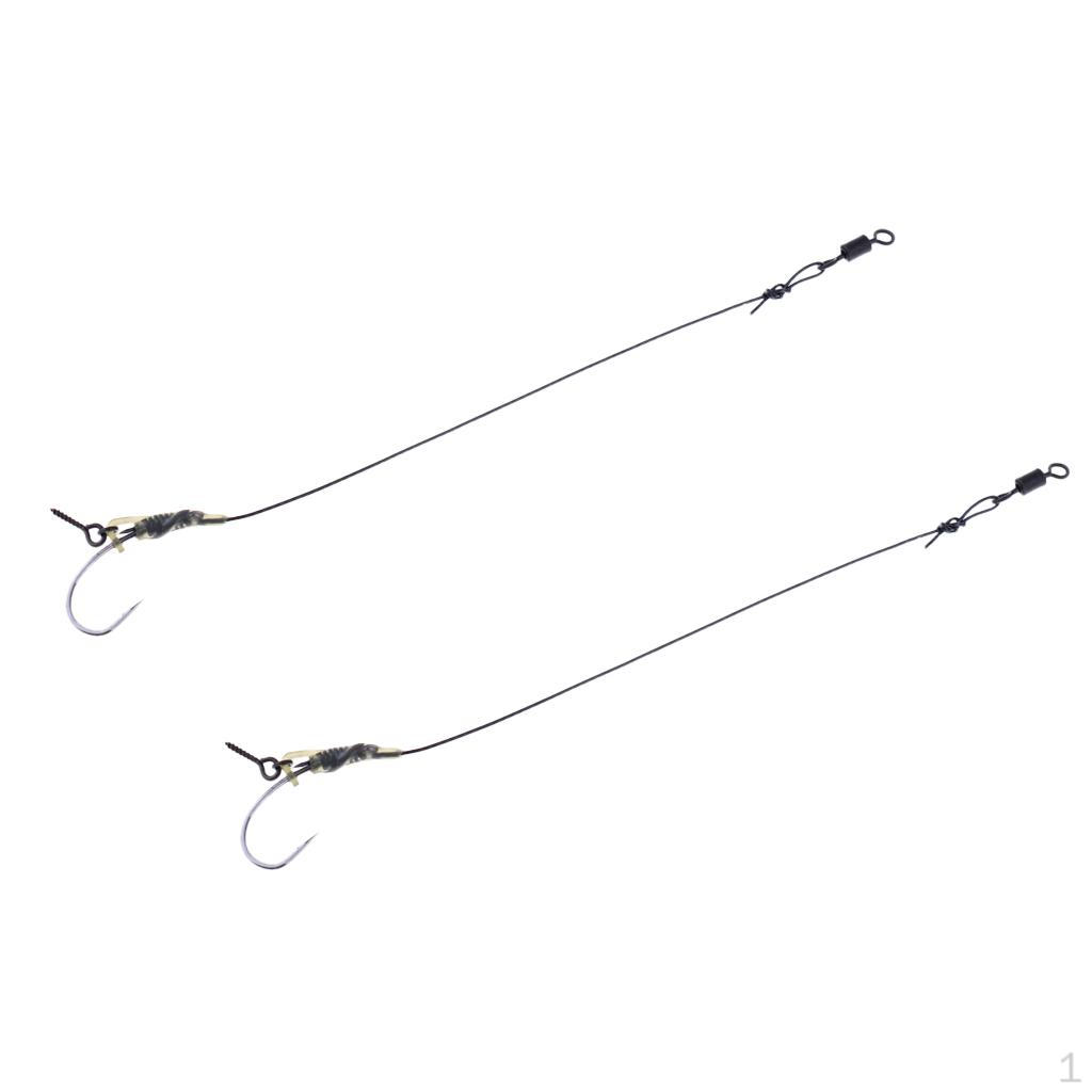 

2 шт. оснастки для косичек, различные типы крючков, снасти для ловли карпа, вертлюги - G001, как описано