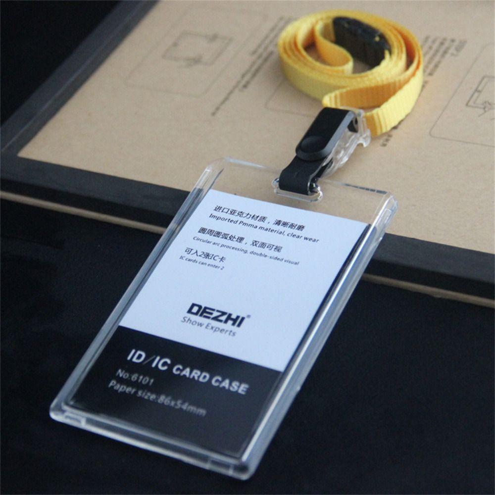Work Identity Business Card Holder Adjustable Name Card Cover Badge Cards ID Card Holder  Women Men