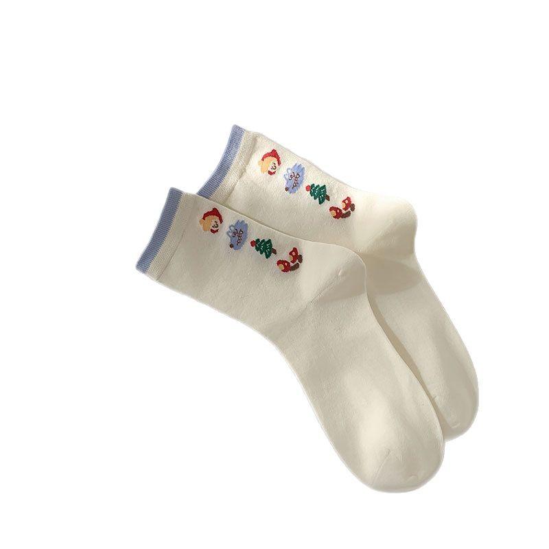 Spring And Autumn Fairy Tale Town Series Of Tube Socks Trendy Girl Cute Cartoon Little Red Riding Hood Stockings