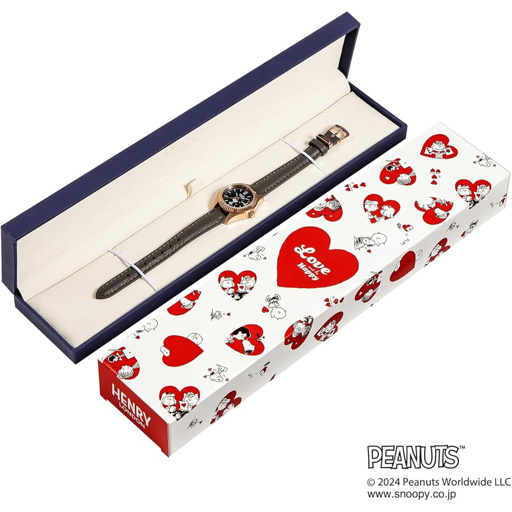 Henry London Snoopy Collaboration Quartz Watch Green Dial Stainless Steel Water Resistant 38mm