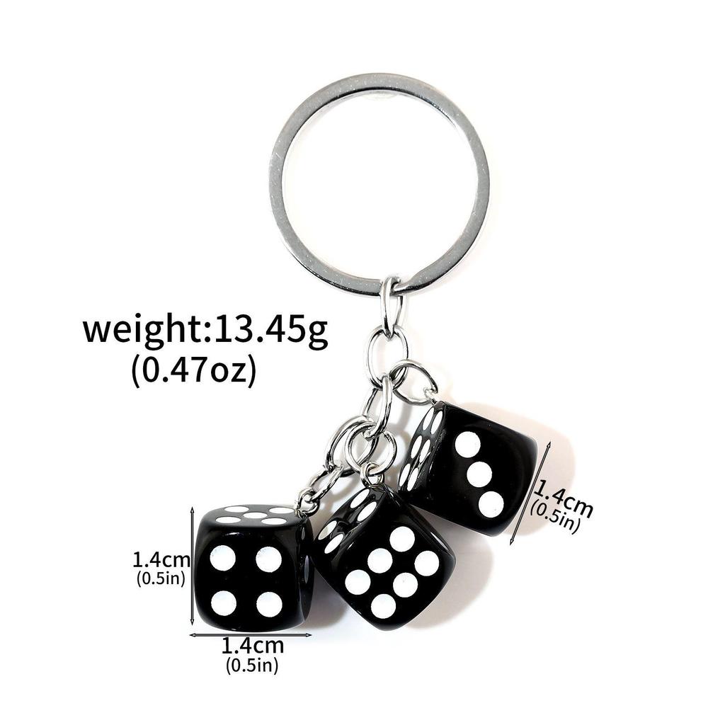 Fashionable Irregular Shape Dice Billiard Bag Pendant Metal Keychain - Hot Selling