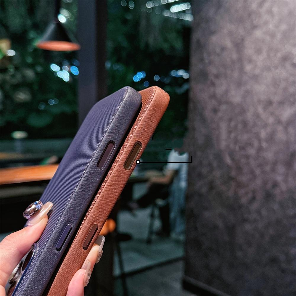 Business Matte Leather Texture Nylon Fabric Magnetic Case For iPhone 17 Pro Max For Magsafe Wireless Charging Shockproof Cover