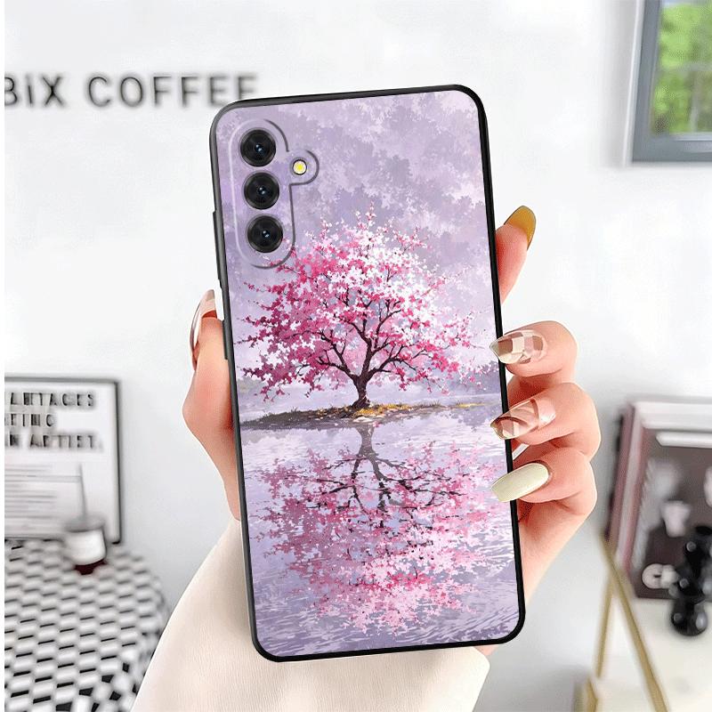 Dreamy Night Cherry Blossom Tree Soft Phone Case for Samsung A17 A37 A57 A16 A26 A36 A56 A15 A25 A35 A55 A14 A24 A34 A54 A13 A23