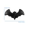 Woven Faux Rattan Black Bat Wall Art Decors for Halloween Party Backdrops, Gothic Layering Hanging Pendants for Seasonal Home Displays