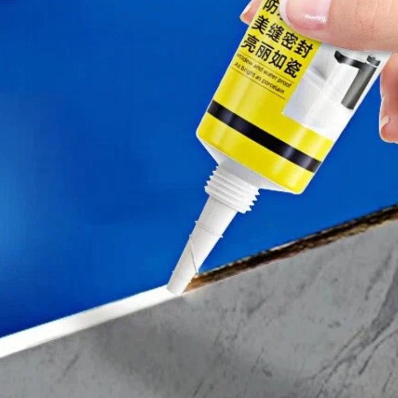 120ml Weißer Kunststoff Stahl Schlamm Wasserdichter Kleber Badezimmer Toilette Schimmelresistent Dichtungsmasse Abdichtung Küchenspüle Speziell