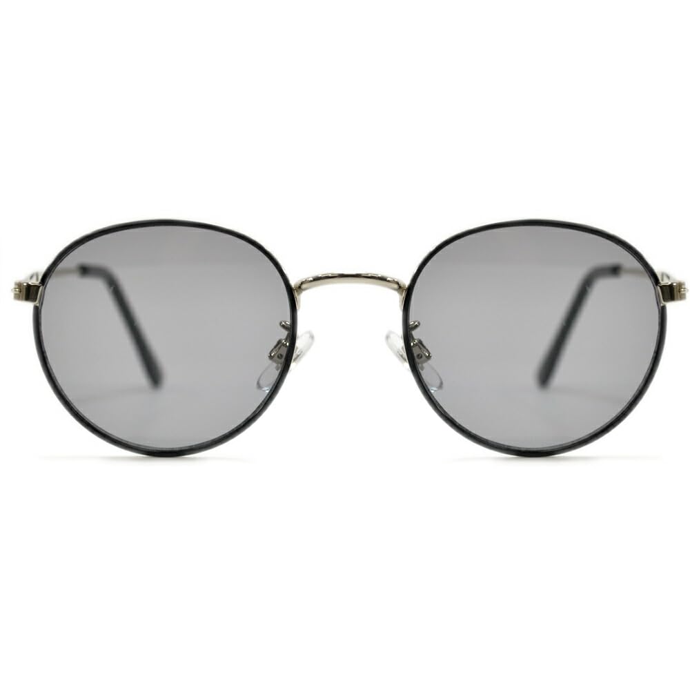 [MERRY PLEASURE] Sunglasses for Men and Women, UV Protection, Fashion Glasses, Round, Boston Style, Tinted Lenses (Lightly Colored)