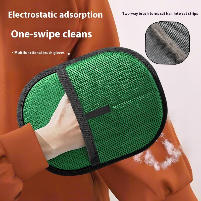 Unelte pentru îndepărtarea părului de animale Mănuși reutilizabile Mănuși de înfrumusețare față-verso pentru animale de companie Îndepărtarea covoarelor Păr de animale de companie Consumabile pentru animale de companie