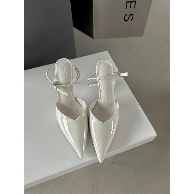 

Сказочные туфли-стилеты Сексуальные Милые С юбкой Туфли Темперамент Сумка Голова Сандалии На щиколотке Перекрестная Пряжка Одинарные Туфли 39