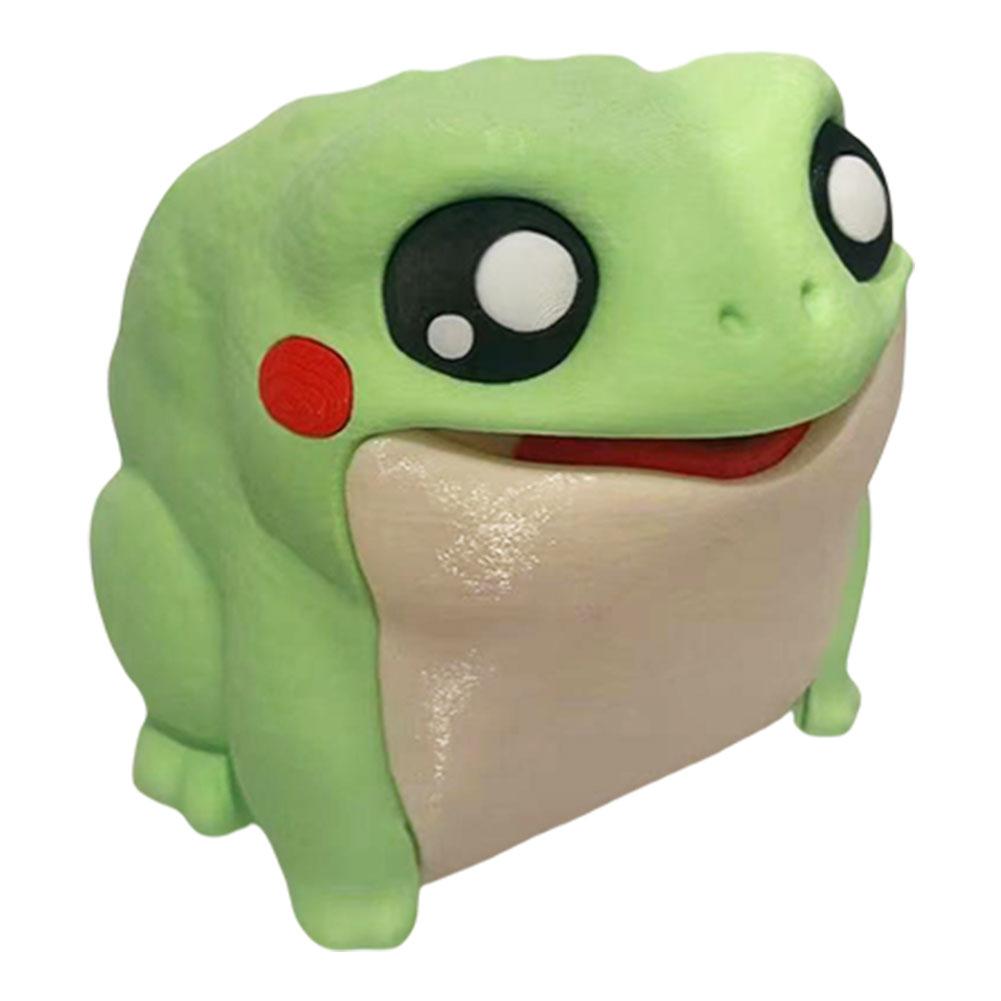 Cute Frog Toilet Roll Paper Case Interactive Frog Flip Tissue Storage Rack Cartoon Bathroom Organizer for Home Kitchen