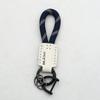 Hand-Woven Cowhide Leather Keychain Pendant with Logo Embossing - High-Quality Anti-Lost Car Lanyard