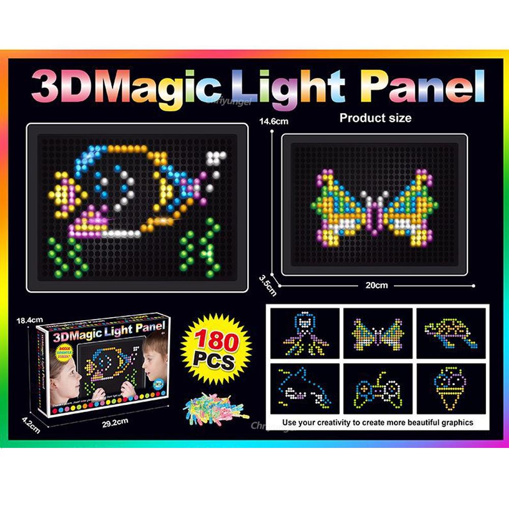 Light Mushroom Nail Puzzles DIY Lamp Ball Jigsaw Game mosaic toy kids Montessori Educational Toys Gift for toddler girl boy