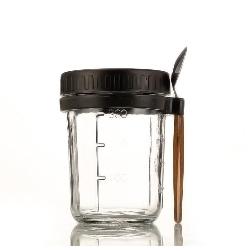 

Подвесная ложка, чашка для овсянки, чашка для завтрака, высокая номинальная стоимость, 350 мл, стеклянная бутылка 350 ml чёрный