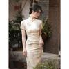 Cheongsam retrò temperamento Repubblica di Cina vestito donna cinese giovane alta gamma migliorato ragazza estate nuovo gonna media e lunga