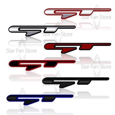 Metal GT Grille Badge 3D Stickers Car Trunk Body Emblem Decal Car Styling For Sorento Stinger Sportage Rio K5 K9 Picanto K3
