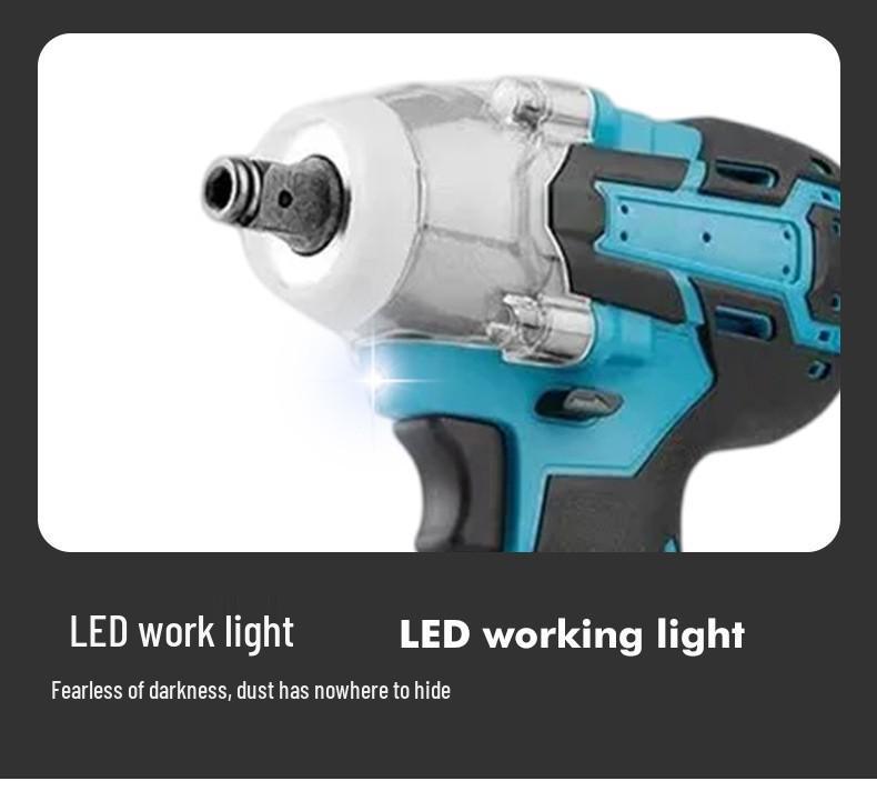 Rechargeable Brushless Impact Wrench with Lithium Battery - High Power Electric Scaffolding Tool