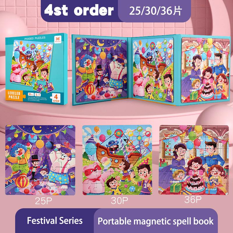 Kids Magnetic Puzzles Leveled Puzzles for Kids Age 2 Up Preschool Learning Jigsaw Puzzles Travel Games and Travel Toy for 2 3 4