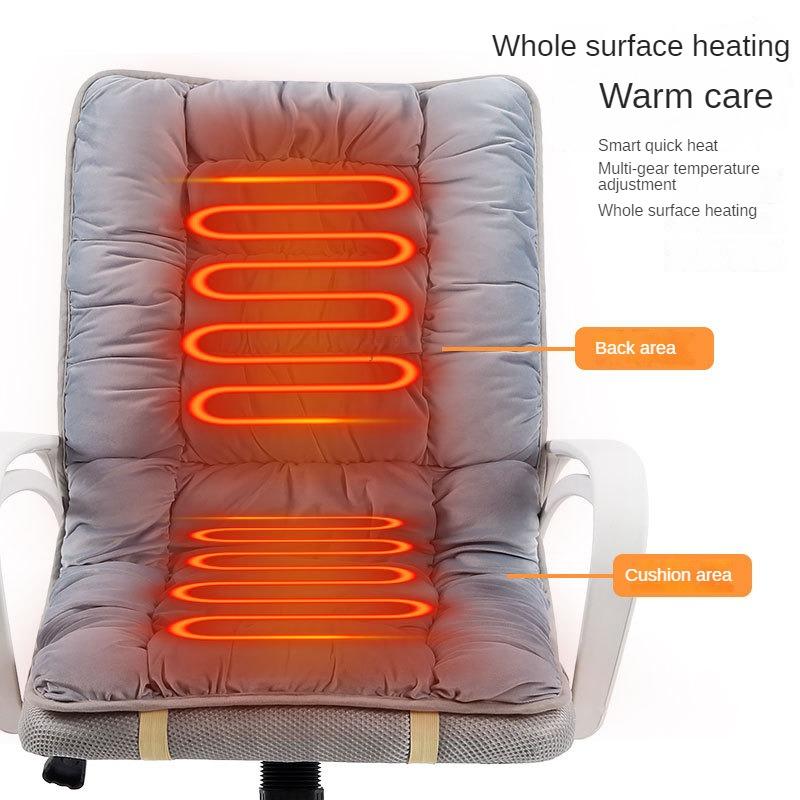 Electric Heating Cushion Seat Heating Pad 220V 3 Speed Adjustable TemperatureOffice Chair Backrest Integrated Thermostatic Mat