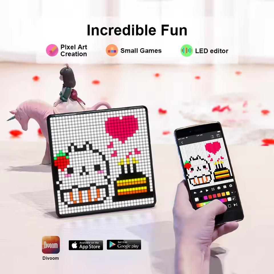 Divoom Pixoo Max 32*32 Pixel Art Display Pixel Screen Customized Bluetooth Connection LED Screen for Home Decoration Christmas