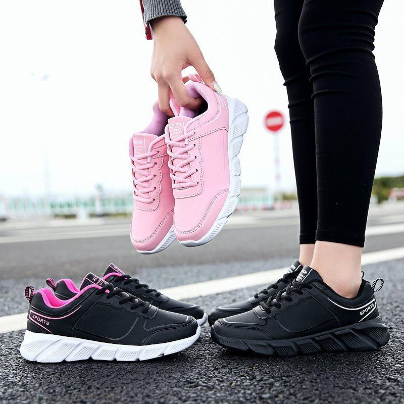 Leder-Board-Schuhe für Damen Flachsohlige Freizeit-Sportschuhe