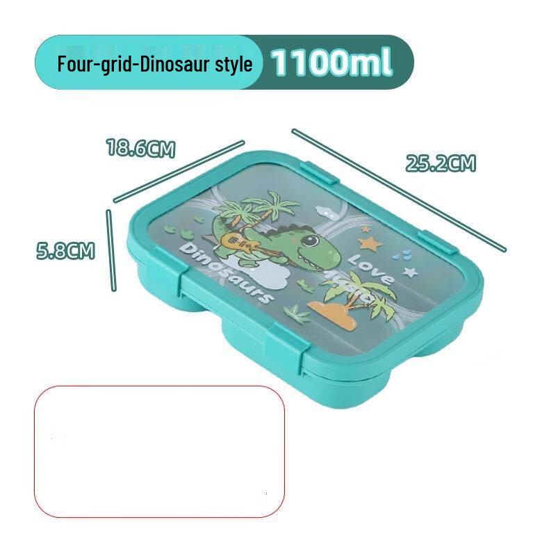 

ZISIZ Leak-Proof 4-Compartment Microwaveable Lunch Box Set