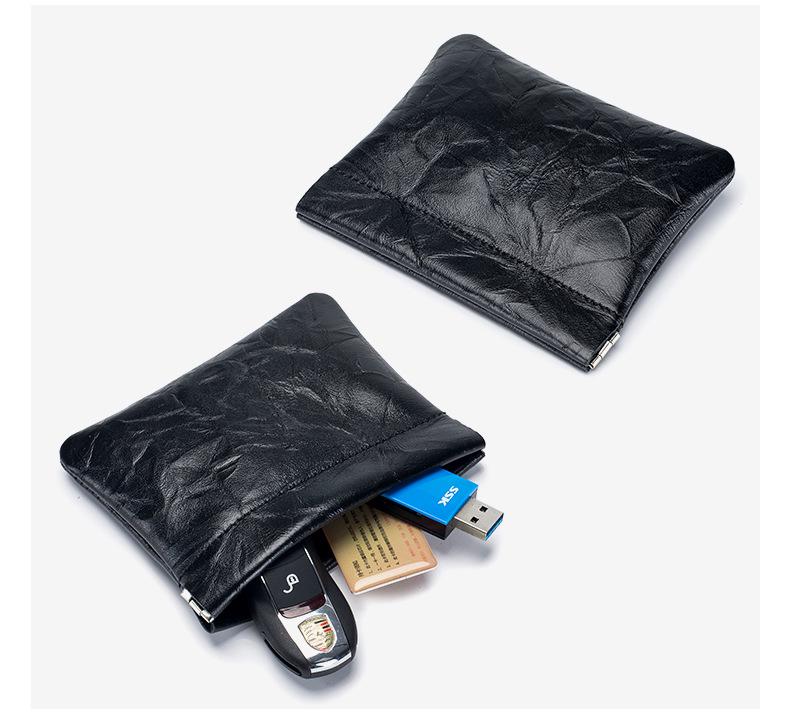 Exquisite Spring Clip Mini Storage Bag for Earphones, Lipstick, and Coins