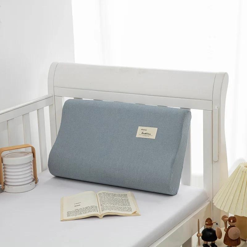 Poszewka na poduszkę z lateksu bawełnianego Miękka, jednokolorowa, kratkowana, do spania, na poduszkę z pianki memory, lateksowa, 30x50 cm