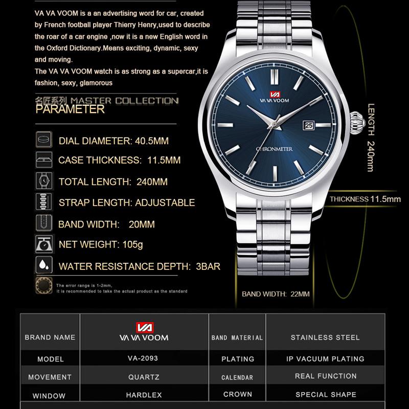 Ceas Studențesc Rezistent la Apă Curea din Oțel Calendar Ceas Casual de Afaceri