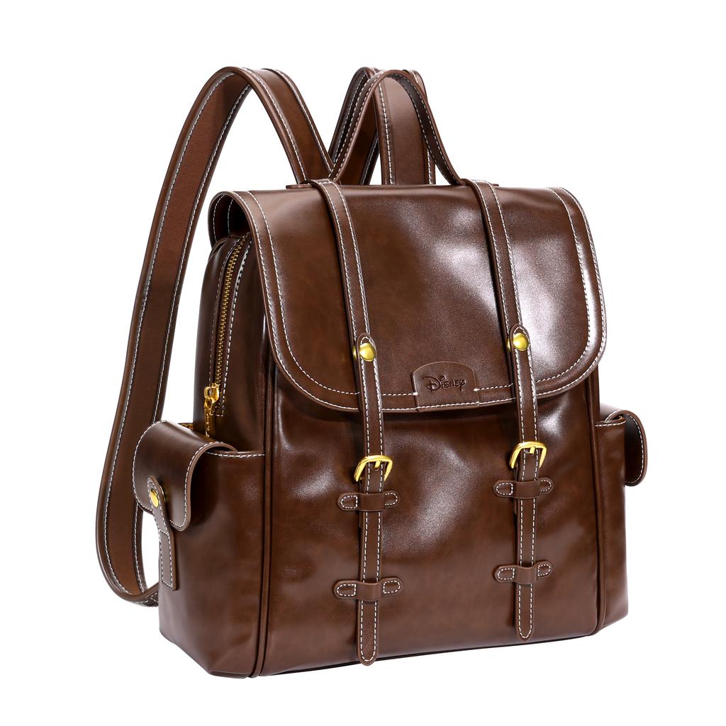 Disney Mickey Korean Style College Casual Lightweight High-Value Stain-Resistant Minimalist Trendy Versatile Backpack Women backpack Brown BMK-72172