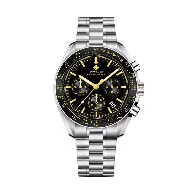 Wwoor S902 Fashion Charm Sport Waterproof 4 Colors Optional Business Watch Stainless Steel Watches Classic Men Quartz Wristwatch Wwoor S902