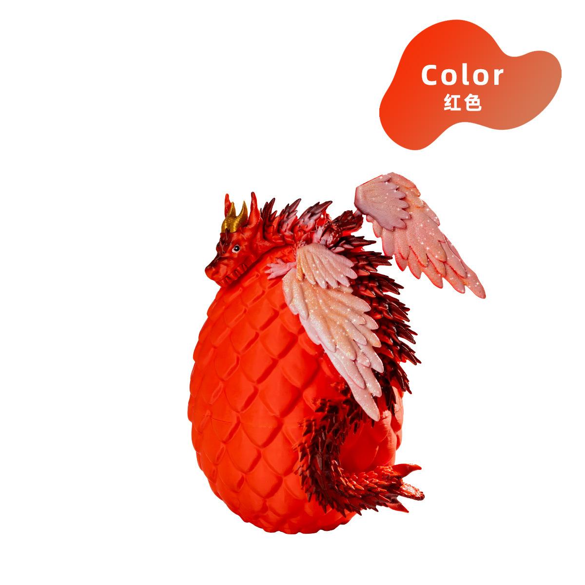 

New 3D Printed Dragon Egg With Dragon Articulated Dragon Model Toys Movable Rotatable Articulated Desktop Ornament Kids Gifts