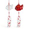 Glass Style Wind Chime Goldfish Design Creative Decoration Glass Wind Chime Japanese Style Outdoor Decor Goldfish Wind Chime