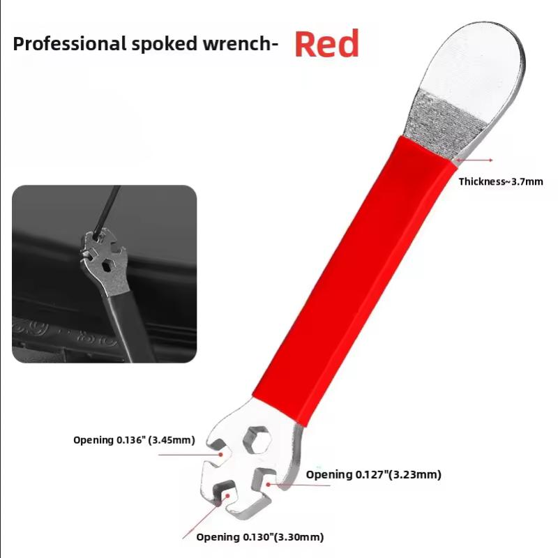 Heavy Duty Bike Spoke Wrench with Non-slip Silicone Handle Cycling Road Mountain Bicycle Spanner Repair Maintenance Tool