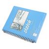 Sketch Book Spiral Bound Sketchbook Blank White Pages Art Sketchbook for Beginner Professional Blue