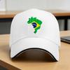 Brazil Map Brazilian Flag Brasil Brasilian Brazilian Pride Sun Baseball Cap Summer Unisex Women  Trucker Hat  Camping Snapback Cap
