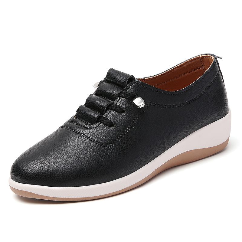 

Белые туфли из натуральной кожи для женщин с подошвой из коровьих сухожилий, спортивные универсальные повседневные туфли для мам 41