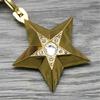 Retro Look High Rank Glowing Star Brooch Alloy Badge Pin Excellent For Armed Forces Theme Gatherings Present