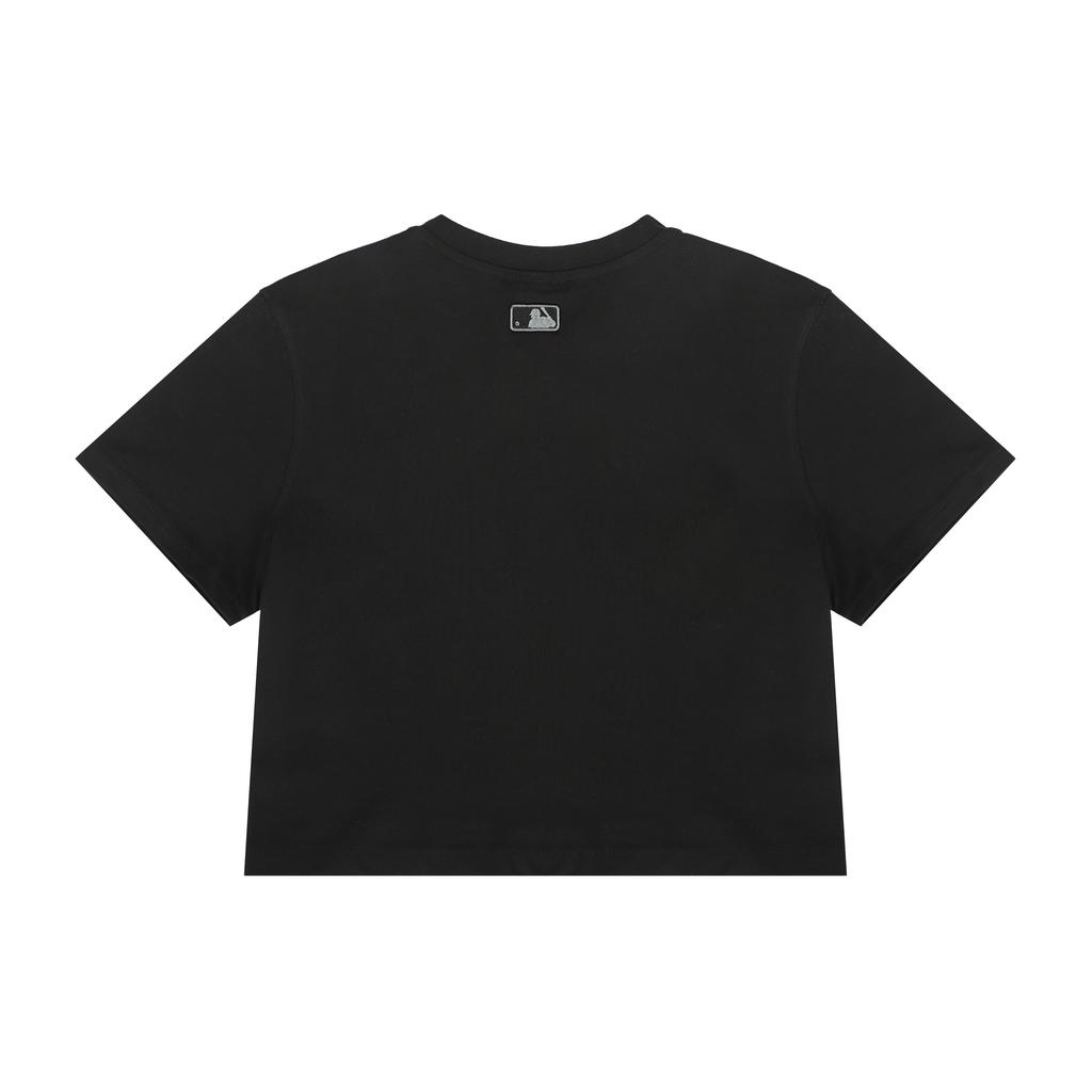 New MLB Set In Sleeve T Shirt Women's Black 3FTS11023-50BKS