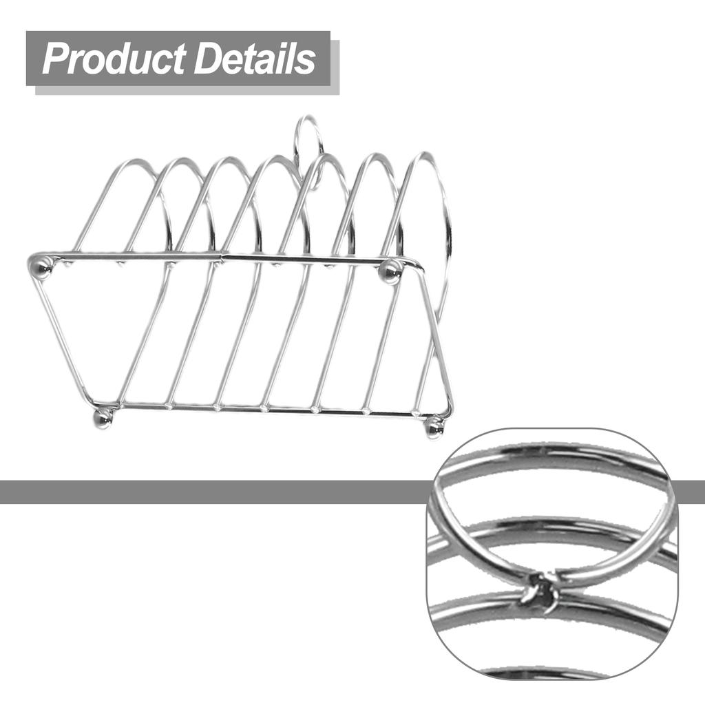 Bread Holder Bread Rack With 6 Slots 1 Pc Erving Dining Stand For Home/restaurant Kitchen Organizer Stainless Steel