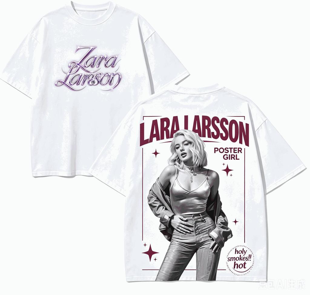 Zara Larsson Gift T-shirt Men Women Harajuku Oversized Unisex Short Sleeve Streetwear High Quality Couples Hot Product Comfortable