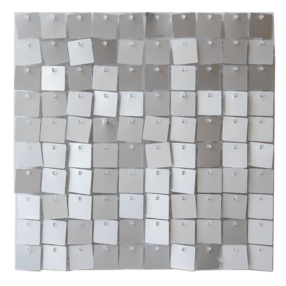 Square Shiny Snap-Lock Wind-Driven Sequin Panels for Background Wall Decoration