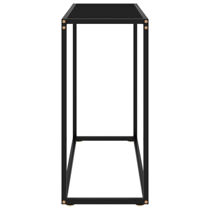 VidaXL Table console Noir 80x35x75 cm Verre trempé 322808