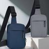 Solid Color Men's Chest Bag Multifunctional Sports Waist Bag Shoulder Crossbody Bag  Business