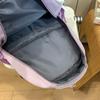 College Rucksack Mittelschüler Schultasche Damen Farbkontrast Große Kapazität Rucksack