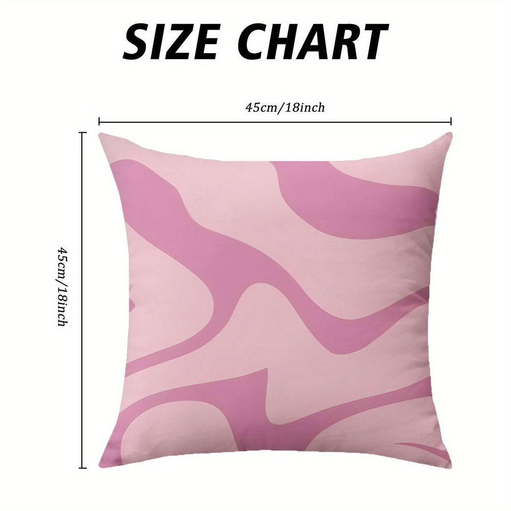 Pink Camo Square Jacquard Pillow Cover for Sofa Office Waist Cushion Cover Home Decorative Pillowcase