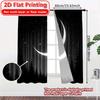2D FLAT PRINTING 2pcs Curtains (Without Rod) Night Sky with Moon Modern Fashionable Curtainments During the April Fools Is Day