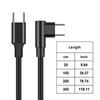 60W USB C To USB C Fast Charging Cable 480Mbps Data Transfer Nylon Braided Right Angle Type C Cable For Phone Laptop Tablet
