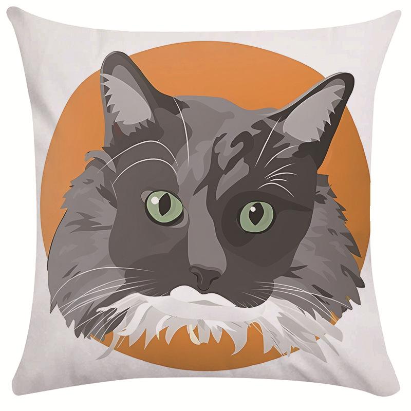 Nordic Orange Irregular Geometric Wave Cushion Gift B&B Bay Window Sofa Chair Backrest Pillow Cover