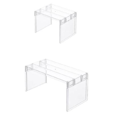 Stapelbarer Klarer Kühlschrank-Trennregal Multi-funktionale Aufbewahrungslösung für Schränke Arbeitsplatten und den Heimgebrauch
